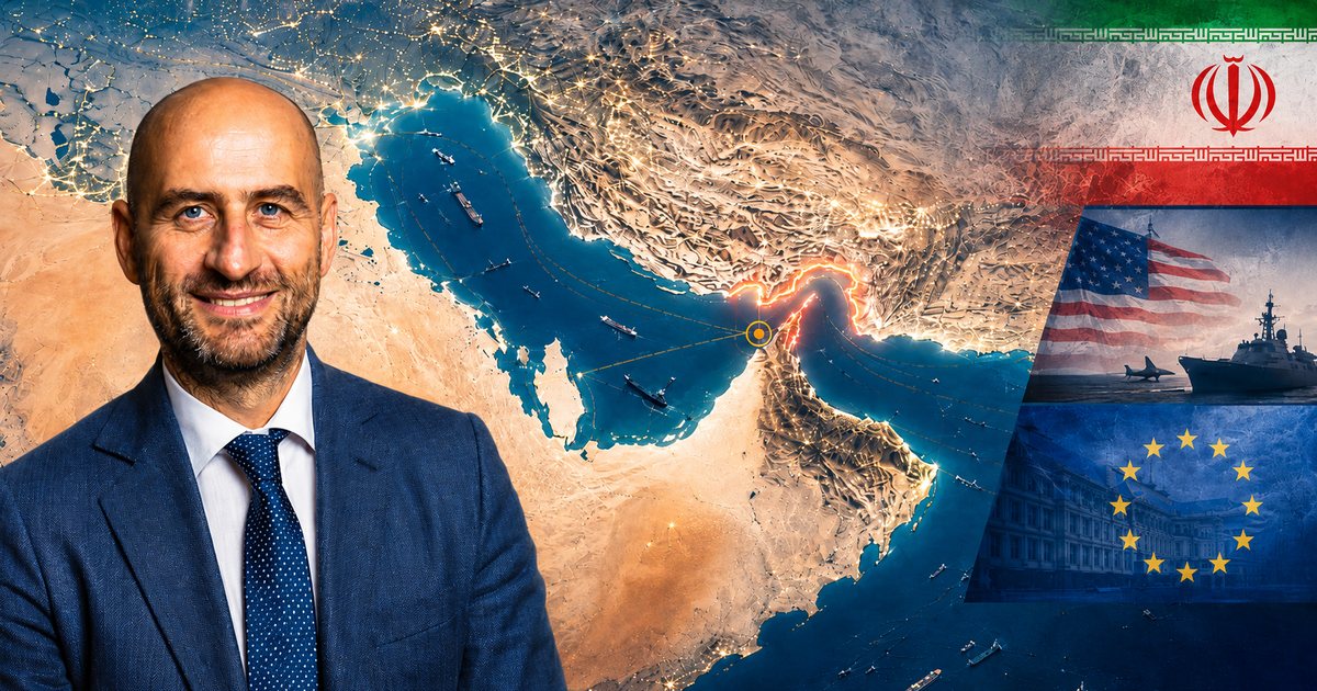 Mappa editoriale dello Stretto di Hormuz, Golfo Persico e corridoi energetici globali