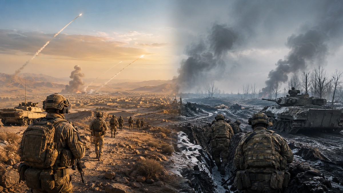 Due teatri di guerra contemporanei, tra fuoco a distanza e presenza delle forze terrestri