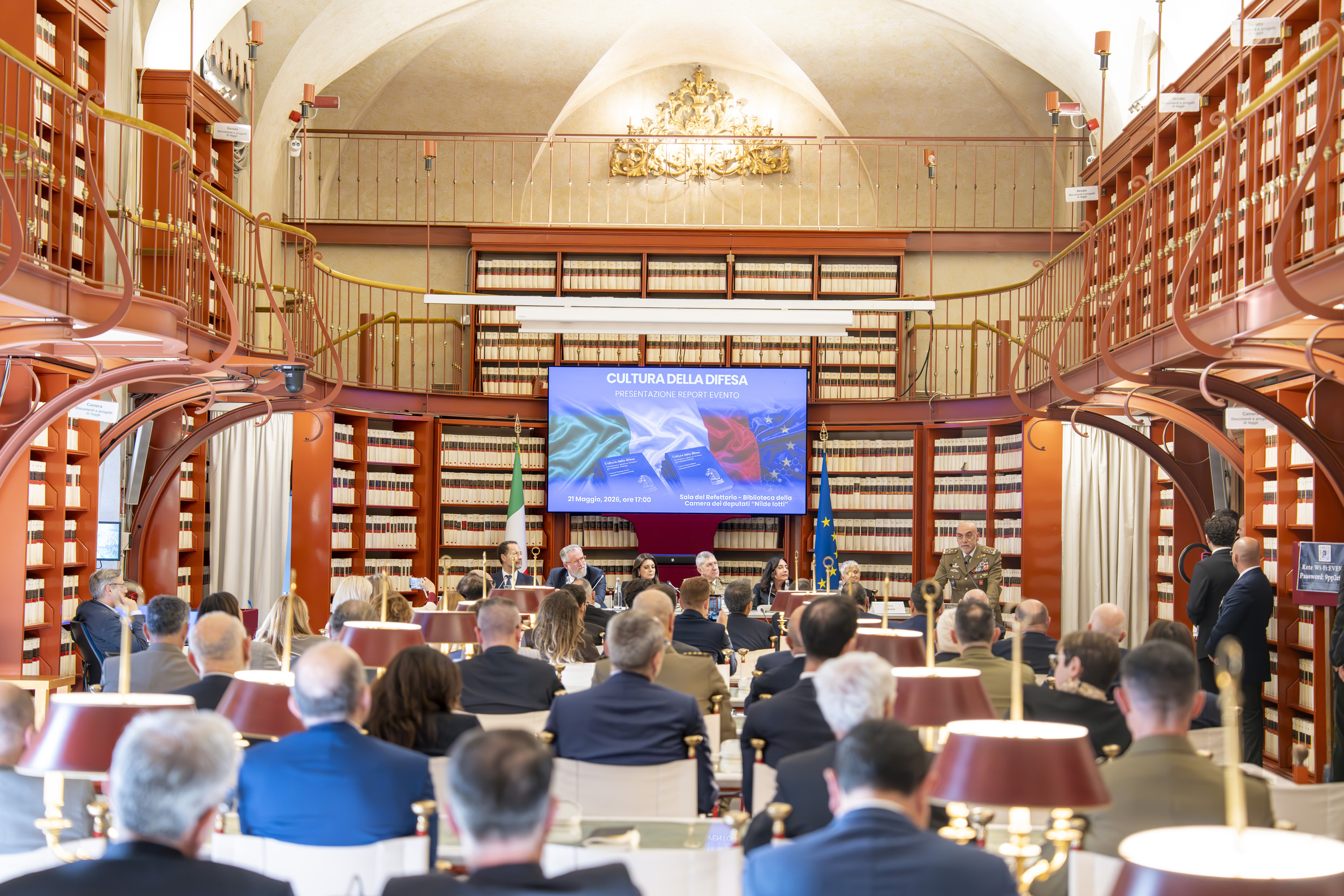 Vista d’insieme della Biblioteca - Presentazione Report Cultura della Difesa