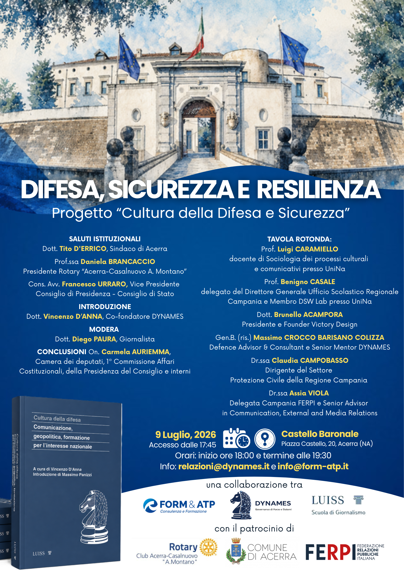 Locandina Save the Date Difesa, Sicurezza e Resilienza - Acerra