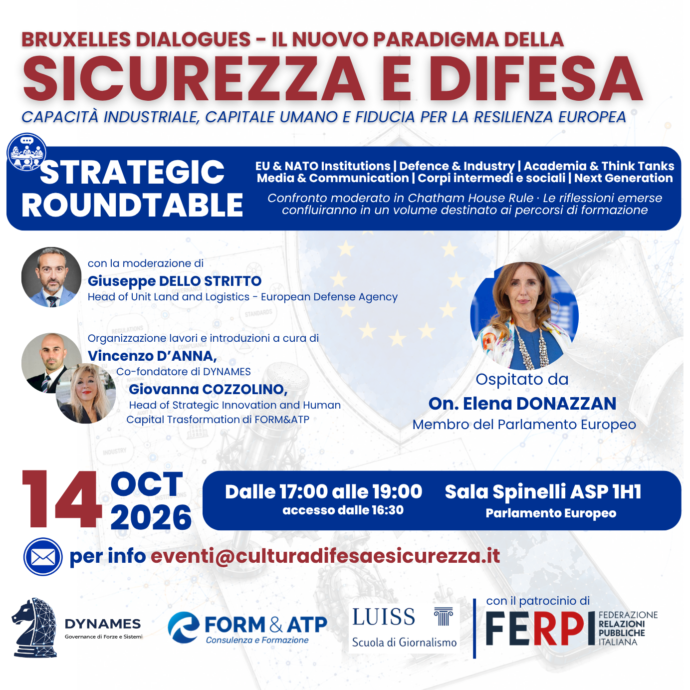 Brussels Dialogues – Il nuovo paradigma della Sicurezza e Difesa, Parlamento Europeo, Bruxelles, 14 ottobre 2026