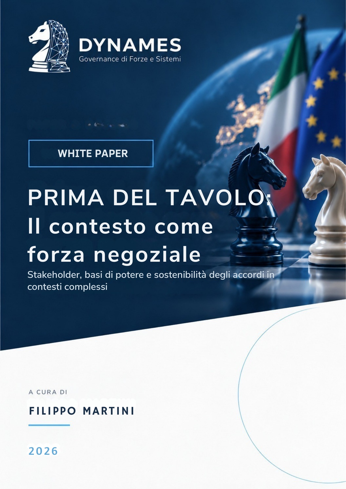 Copertina del White Paper Prima del tavolo: il contesto come forza negoziale