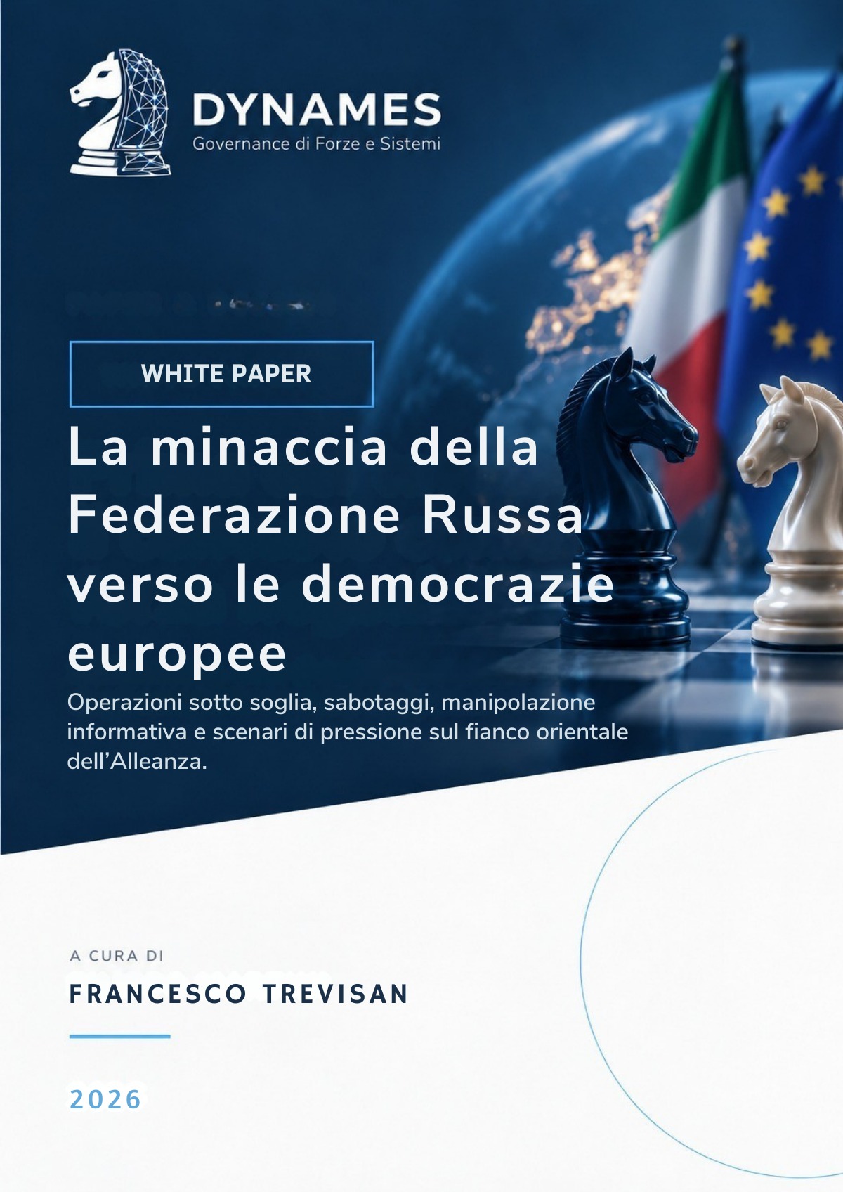 Copertina del White Paper La minaccia della Federazione Russa verso le democrazie europee