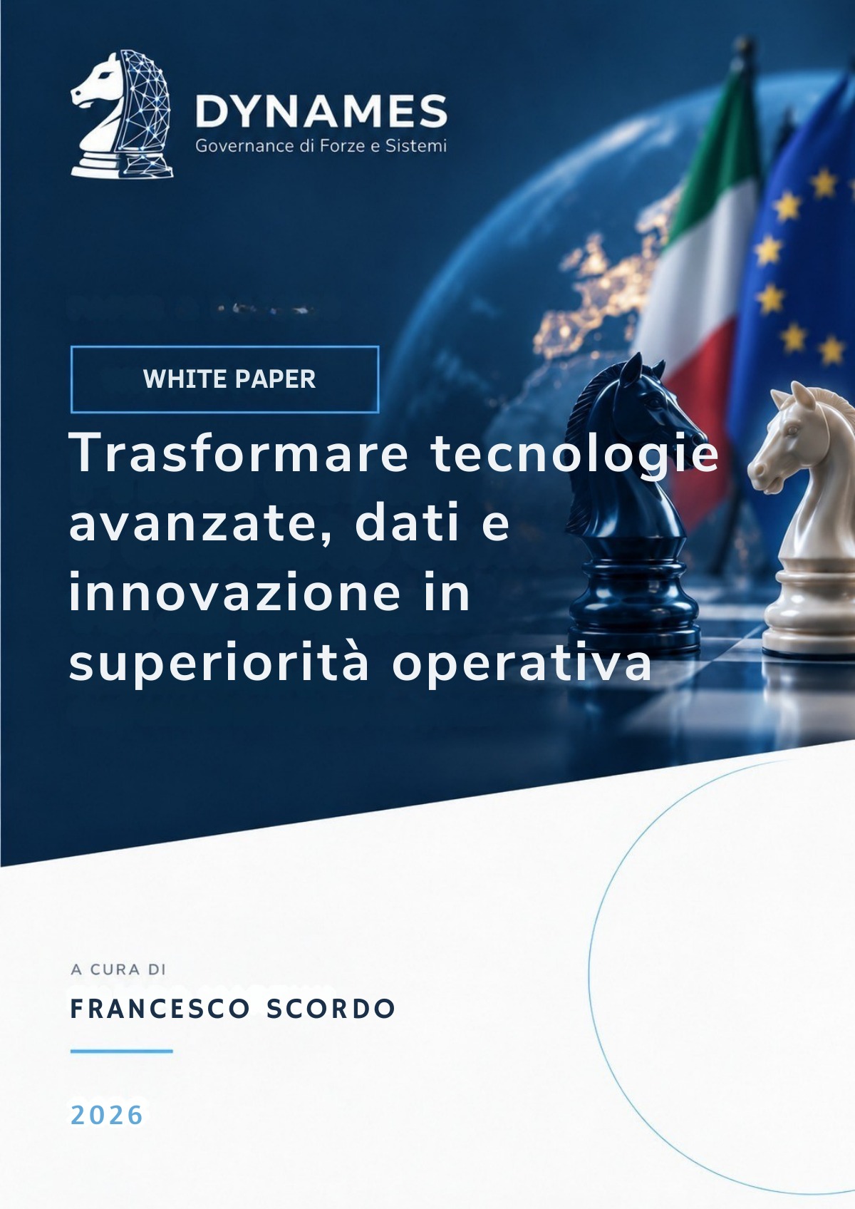 Copertina del White Paper Trasformare tecnologie avanzate, dati e innovazione in superiorità operativa