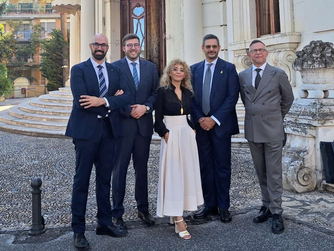 Gruppo promotore del progetto Cultura della Difesa davanti alla sede LUISS